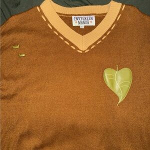 Fae Academia Envygreen Manor Fall Sweater Sz Small Cottagecore Cozy